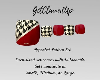Houndstooth Bama toenails