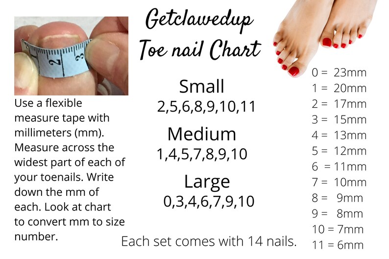 Blue Watercolor Flower Fake Toenails - Etsy