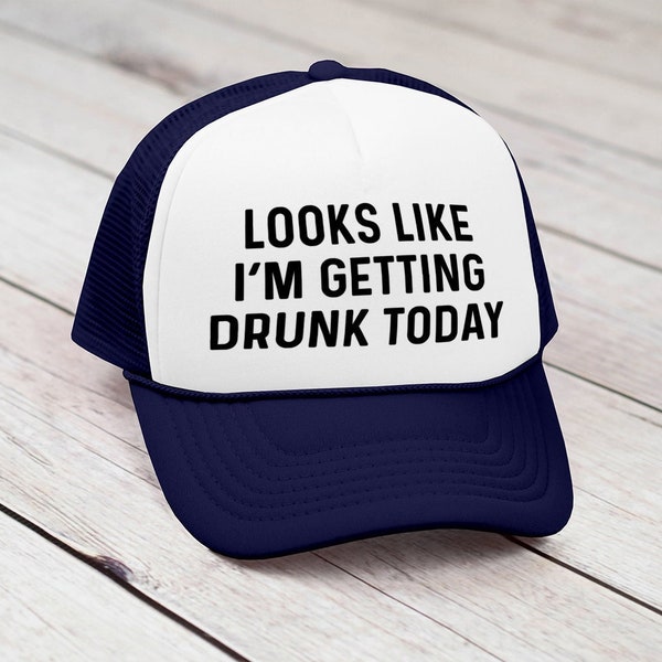 Funny Hat, Drinking Hat, Drunk Hats, Funny Trucker Hat, Beach Vacation Hat, Party Hat