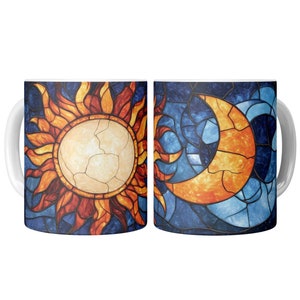 Celestial Mug, Sun and Moon Mug, Celestial Gifts, Celestial Sun and Moon Coffee Mug