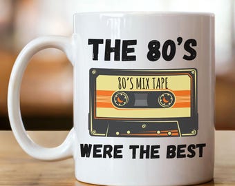 80's Coffee Mug, Gift for 80's Music Lover