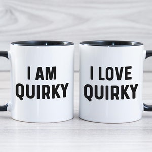 Quirky Couples Mugs, Couples Gifts, Matching Mugs, Gifts for Her Him, Husband Wife Gift, Boyfriend Gift, Girlfriend Gift, His and Hers Mugs
