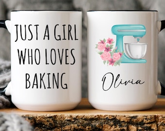 Personalized Baking Mug – Custom Coffee Cup for Women Bakers – Unique Baking Gift for Her