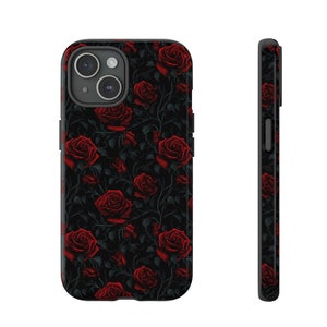 Gothic Roses Cell Phone Case, Gothic Cell Phone Case, Dark Rose Phone Case