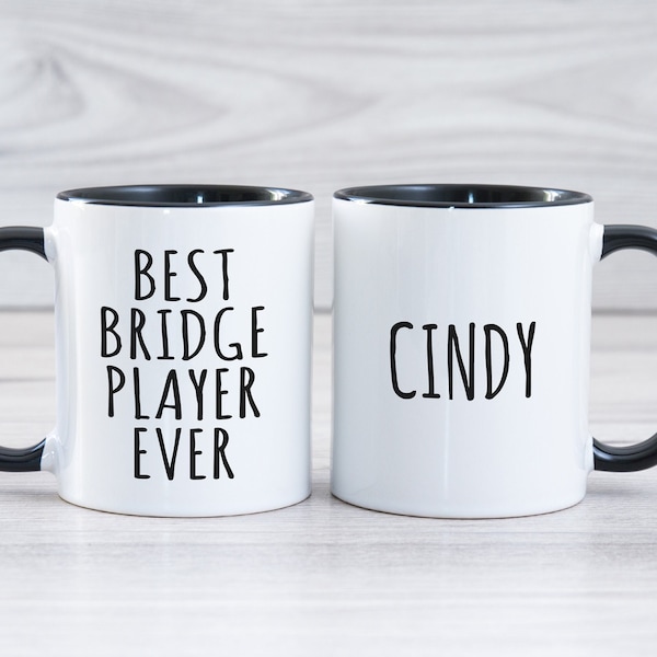 Bridge Player Gifts, Personalized Bridge Mug, Bridge Coffee Mug, Bridge Gifts, Personalized Gift for Bridge Player, Bridge Lover Gift