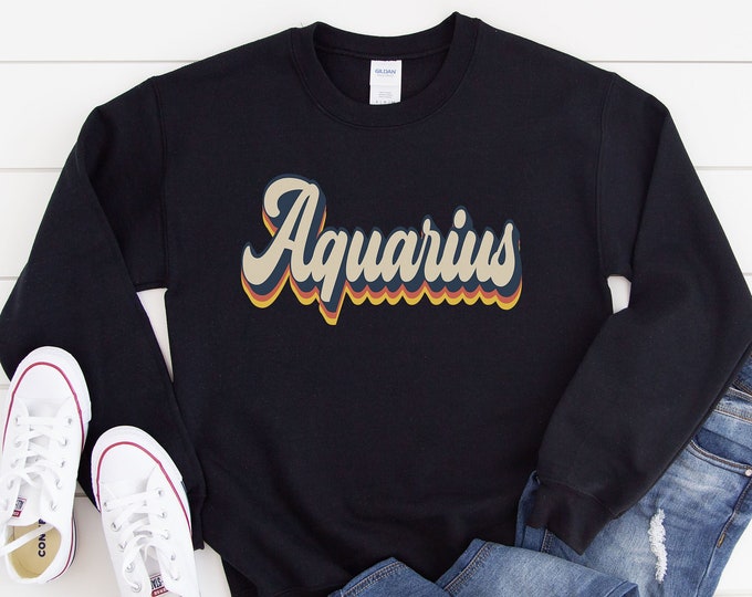 Aquarius Sweatshirt, Aquarius Sweater, Aquarius Gifts, Aquarius Birthday, Zodiac Sweater, Zodiac Gifts, Zodiac Sweatshirt