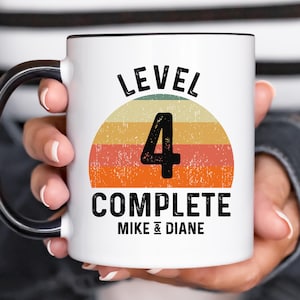 4th Anniversary Mug, 4th Anniversary Gift for Him and Her, 4 Year Anniversary Gift for Husband Wife, Gift for 4th Wedding Anniversary