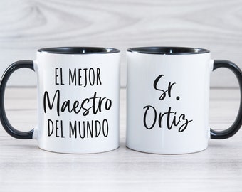 Spanish Teacher Mug, Personalized Spanish Teacher Gift, Spanish Teacher Coffee Mug, Gift for Spanish Teacher, Maestro Gifts, Maestro Mug