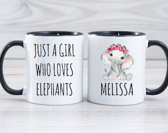 Elephant Mug, Personalized Elephant Gifts for Women, Elephant Coffee Mug, Elephant Coffee Cup, Elephant Lover Gift, Elephant Mug Custom