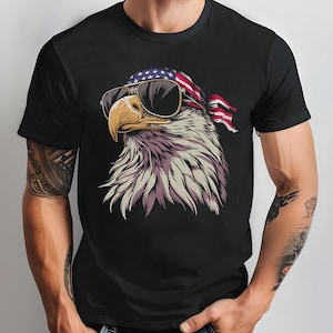 Patriotic Shirt, Bald Eagle Tshirt, Funny Patriotic Tshirt, USA Tee, American Flag Shirt, 4th of July Shirt, Funny Shirt for Men