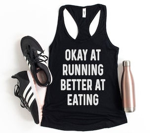 Running Tanks Women, Running Tank Top, Funny Running Tank, Running Gifts Women, Runner Tank, Gym Tanks, Running Shirt, Workout Tank Top