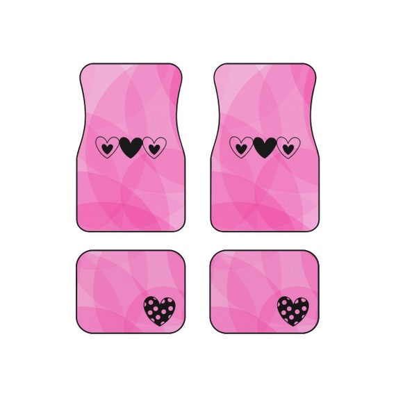 Pink car 2024 floor mats