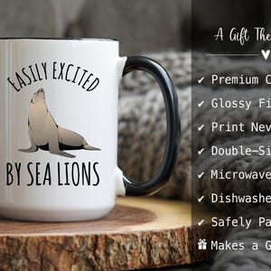 Sea Lion Mug, Funny Gift for Sea Lion Lover image 8