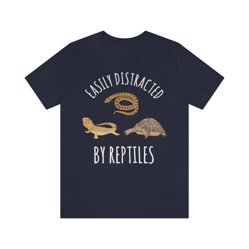 Reptile Shirt, Funny Reptile T-Shirt, Reptile Lover Gift, Herpetologist Tee Navy