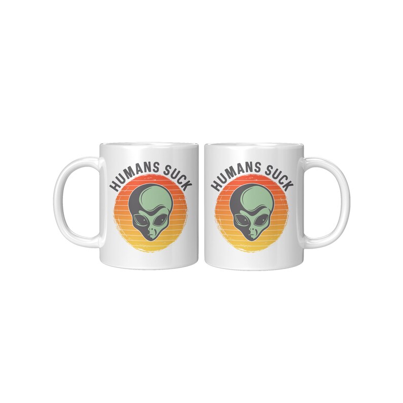 Alien Gifts, Alien Mug, Alien Coffee Mug, Alien Coffee Cup, Extraterrestrial Gift, UFO Mug, UFO Gift image 6