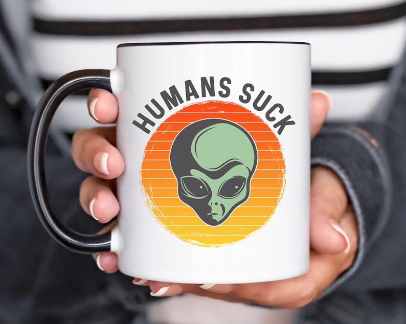 Alien Gifts, Alien Mug, Alien Coffee Mug, Alien Coffee Cup, Extraterrestrial Gift, UFO Mug, UFO Gift 11oz Accent Mug