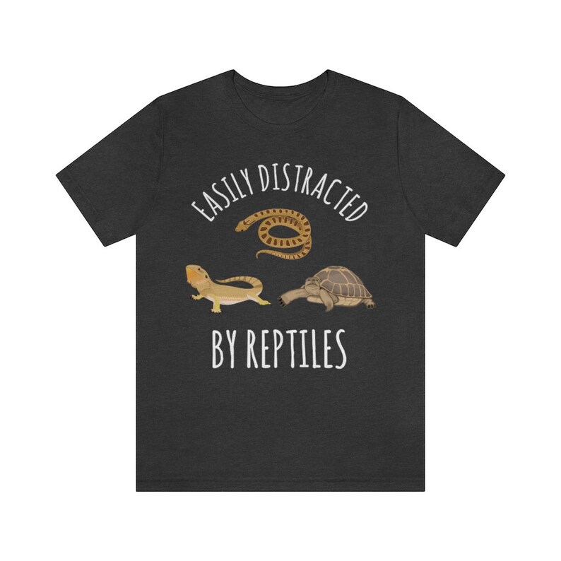 Reptile Shirt, Funny Reptile T-Shirt, Reptile Lover Gift, Herpetologist Tee Dark Grey Heather