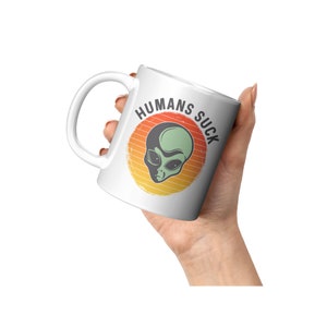 Alien Gifts, Alien Mug, Alien Coffee Mug, Alien Coffee Cup, Extraterrestrial Gift, UFO Mug, UFO Gift image 5