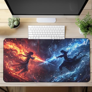 Anime Desk Mat, Large Gaming Mouse Pad, Anime Mousepad, Anime Desk Pad, XL Mousepad, Aesthetic Desktop Mat, Gaming Gifts for Gamer