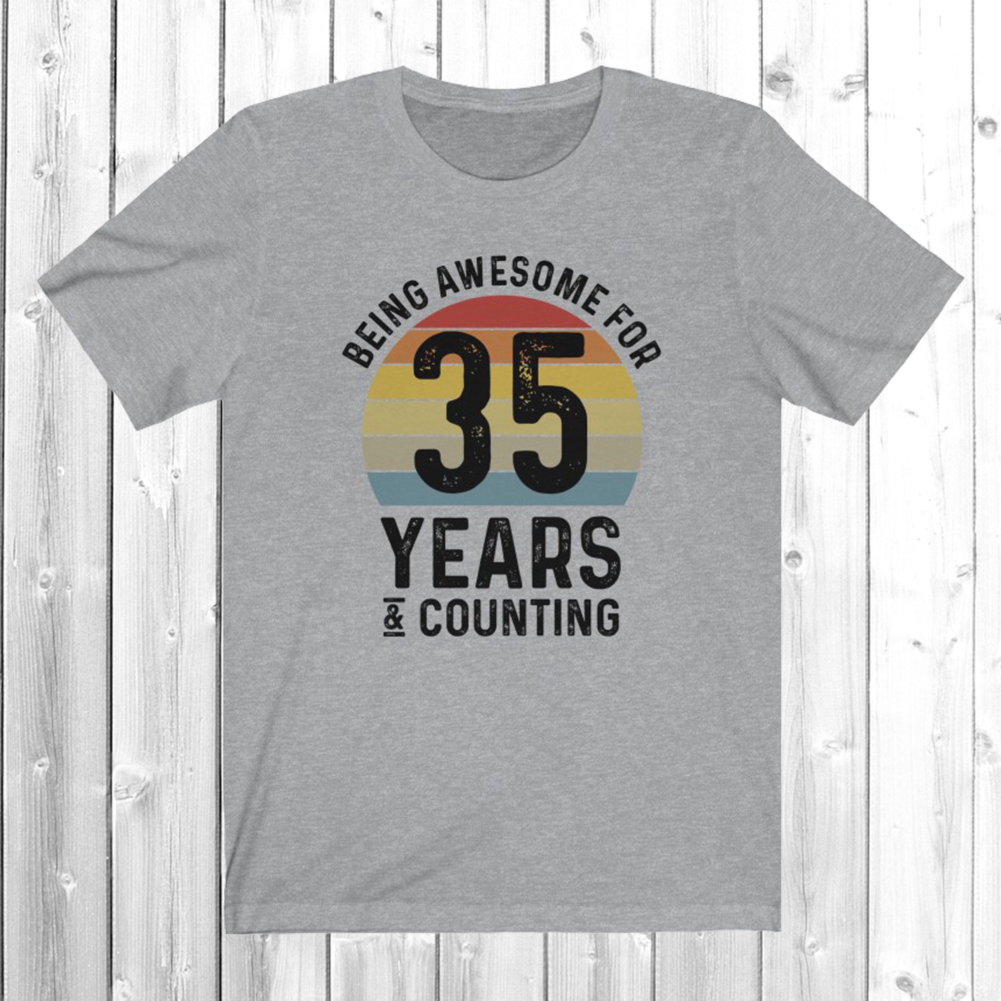 Mens King of Awesomeness 35th Birthday T-Shirt Age 35 for Men