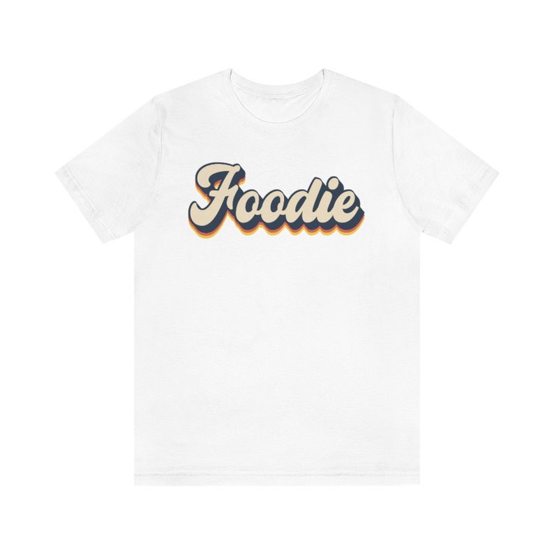 Camiseta de comida, escritura retro, estilo vintage White