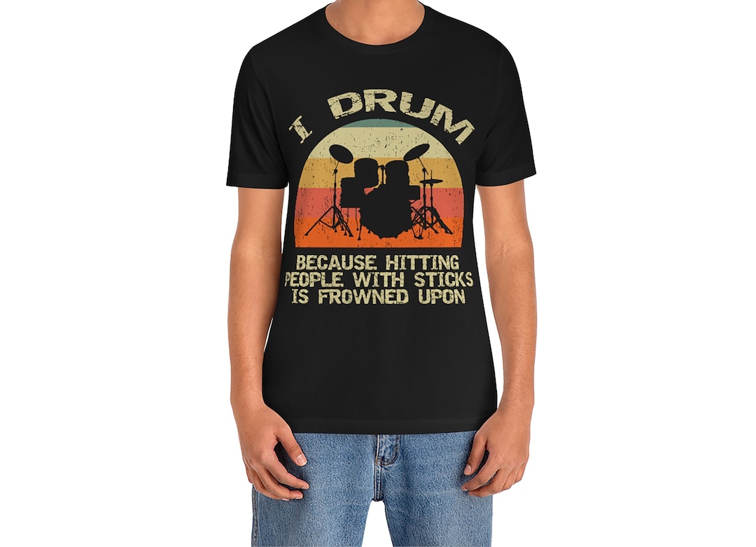 Funny Drummer Shirt, Retro Drummer Shirt, Vintage Look Drummer Tshirt, Gift for Drummer