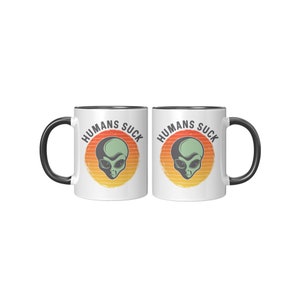 Alien Gifts, Alien Mug, Alien Coffee Mug, Alien Coffee Cup, Extraterrestrial Gift, UFO Mug, UFO Gift image 3