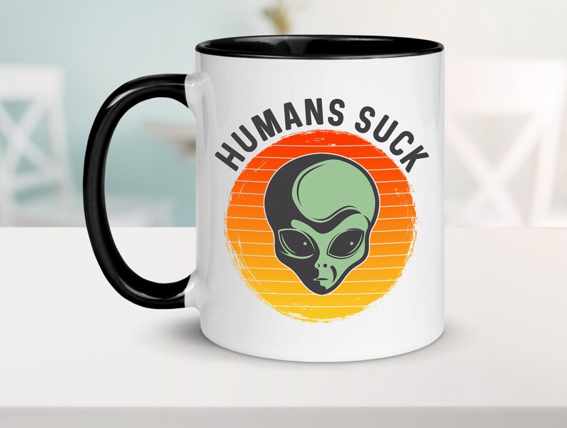 Alien Gifts, Alien Mug, Alien Coffee Mug, Alien Coffee Cup, Extraterrestrial Gift, UFO Mug, UFO Gift image 9