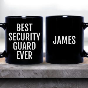 Personalized Security Guard Mug, Custom Name Appreciation Gift for Security Guards