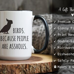 Funny Bird Mug, Bird Lover Gift, Bird Coffee Mug afbeelding 5