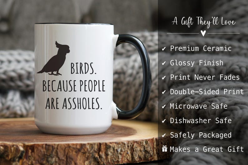 Funny Bird Mug, Bird Lover Gift, Bird Coffee Mug afbeelding 5