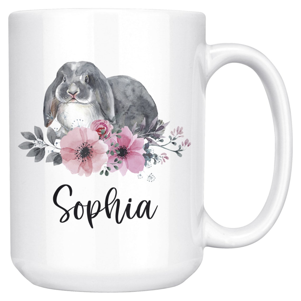 Rabbit Mug Personalized Rabbit Gifts for Women Rabbit Coffee Etsy