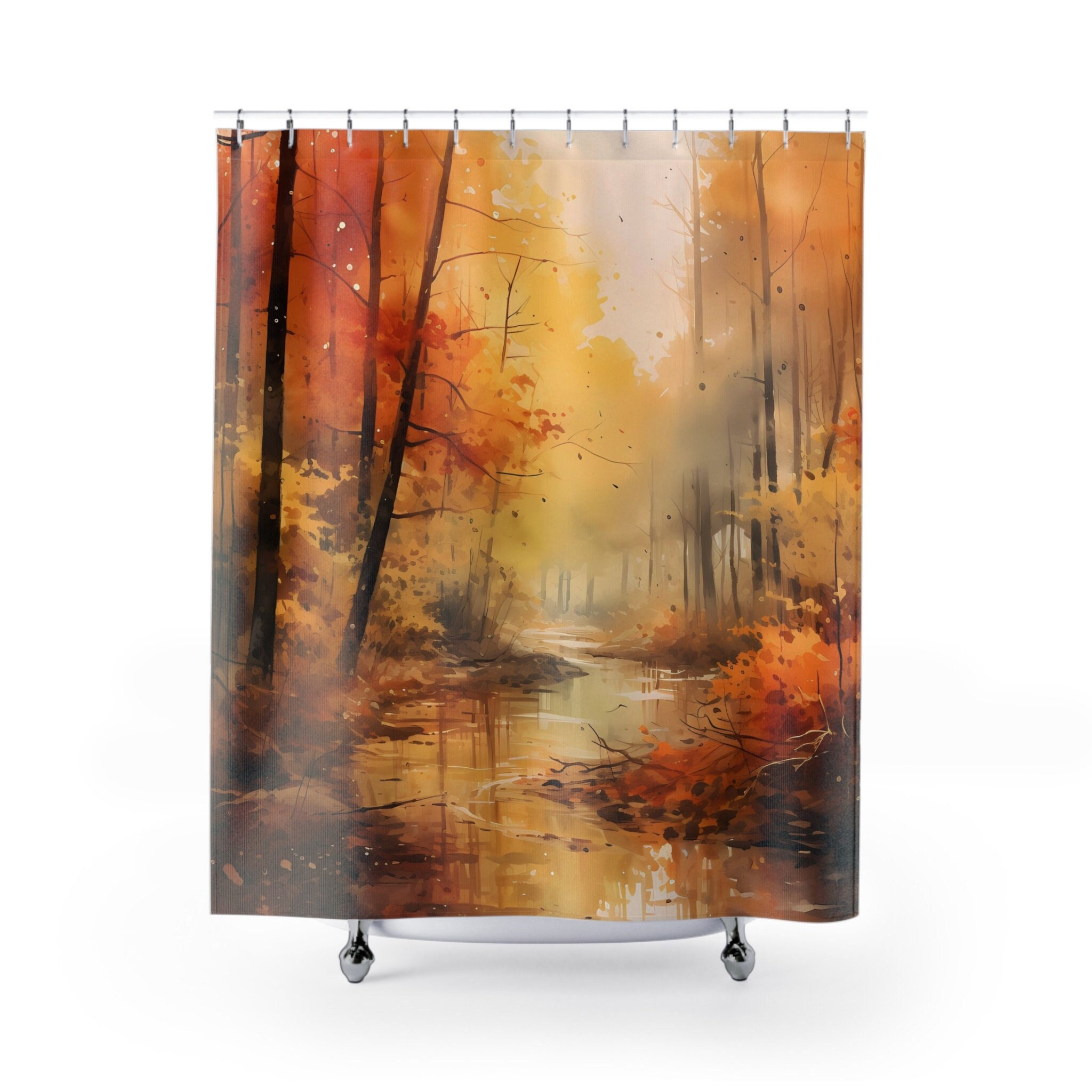 Autumn Forest Fall Forest Nature Scenery Landscape Shower Curtains