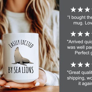 Sea Lion Mug, Funny Gift for Sea Lion Lover image 9