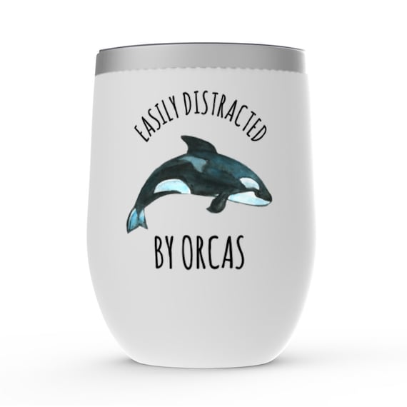 Orca Wine Tumbler, Orca Gifts, Orca Wine Cup, Gift for Orca Lover