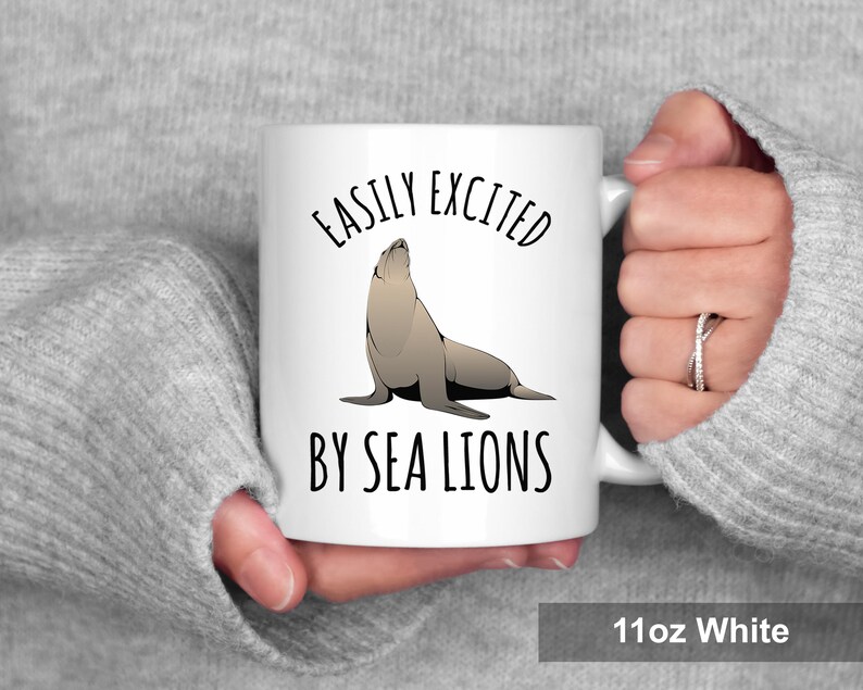 Sea Lion Mug, Funny Gift for Sea Lion Lover White 11 oz Mug