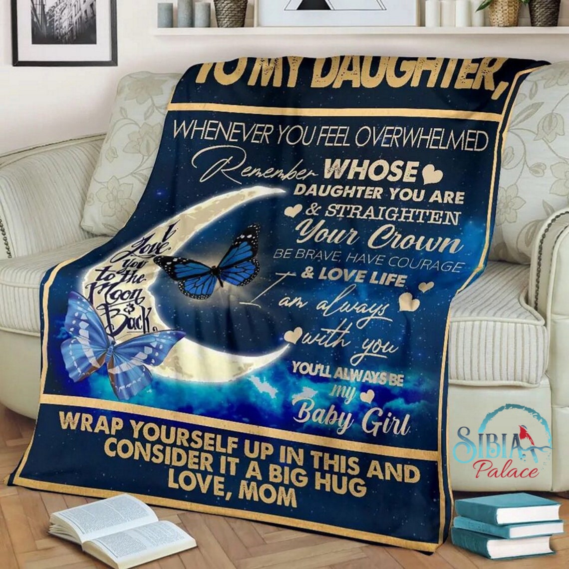 To My Daughter Blanket Personalized Blanket Letter Blanket Etsy