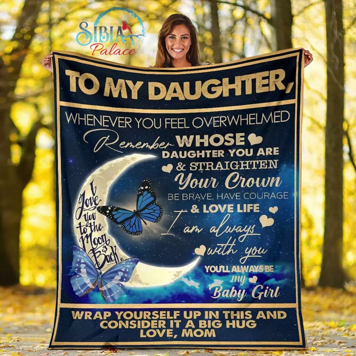 To My Daughter Blanket Personalized Blanket Letter Blanket Etsy