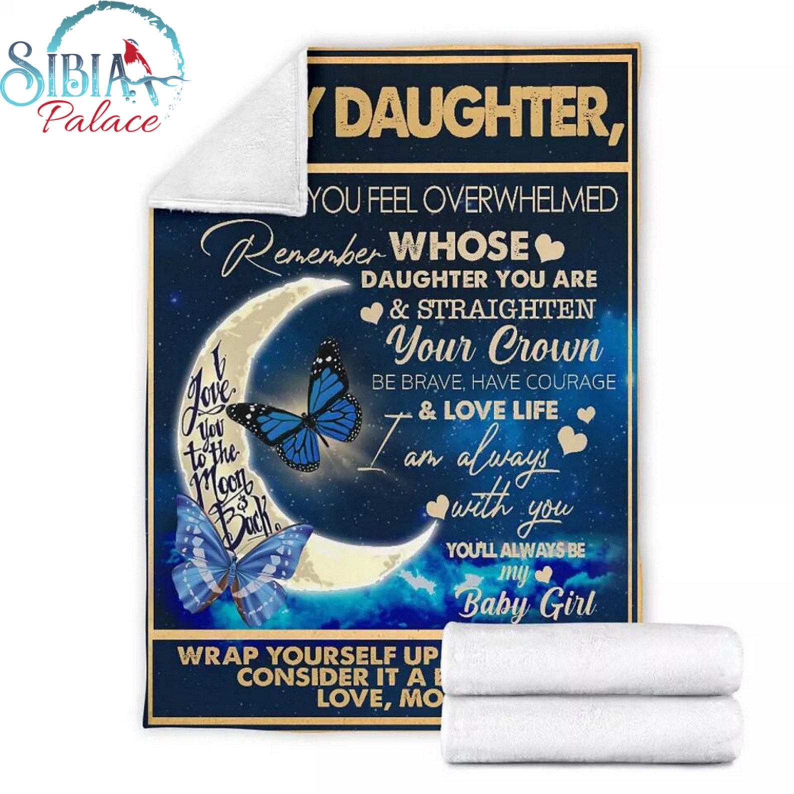 To My Daughter Blanket Personalized Blanket Letter Blanket Etsy