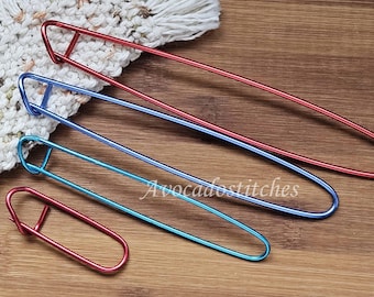 Clearance // ALUMINIUM STITCH HOLDERS / 4 pieces / Light-weight Stitch Holders / Crochet Knitting Notions