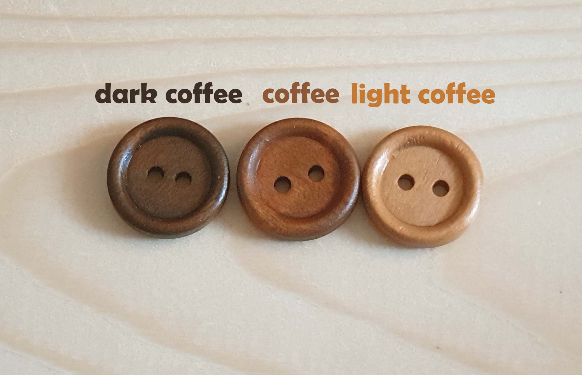 THIN EDGE BROWN / 13mm - 30mm / Wooden Buttons / 2-hole Buttons ...