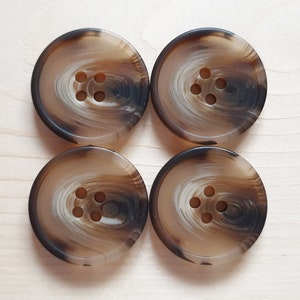 Boutons rond 20mm marron effet cuir bouton de couture- lot de 3 - Un grand  marché