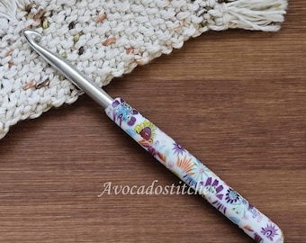 SUMMER BLOSSOM Crochet Hook / 15.5cm/6.25" / Aluminum Crochet Hook