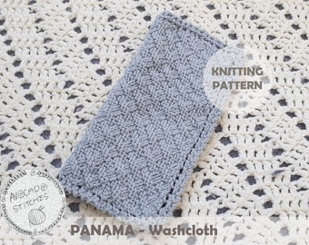 PANAMA WASHCLOTH (Digital Knitting Pattern) / Simple Pattern /  Digital Knitting Pattern