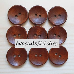 2-HOLE COFFEE BROWN / 9-38mm / Wooden Buttons / Sewing Buttons