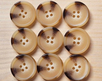 CARAMEL LEOPARD / 23mm - 6 buttons / Resin Buttons / Sewing Buttons