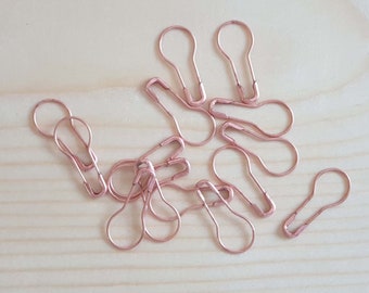 ROSE GOLD COPPER Bulb Pins / 40 pcs / Crochet Knitting Stitch Markers / Notions