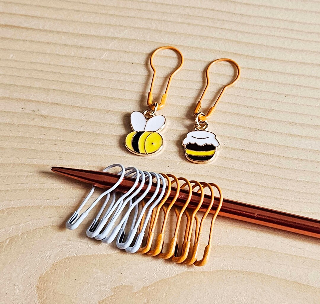 Removable Stitch Markers Set of 14 BEE Stitch Markers Bulb Etsy