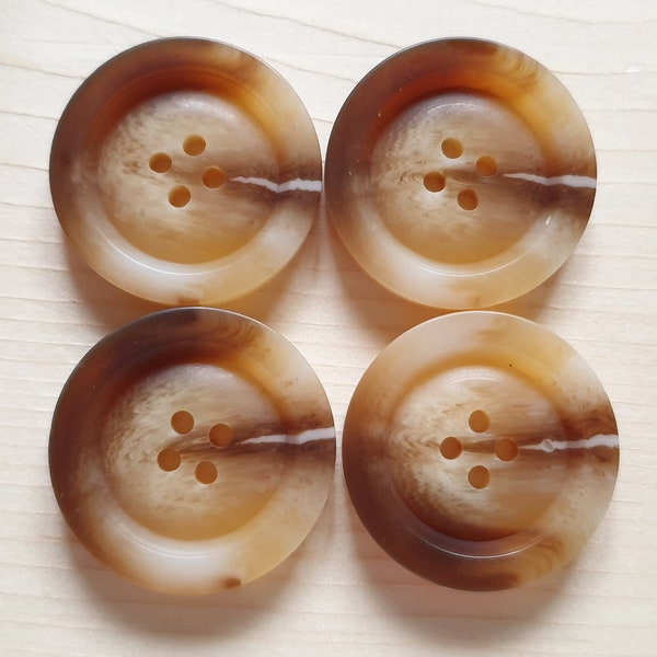 MARBRE CRÈME VINTAGE / 15-30 mm / Boutons en résine / Boutons de couture