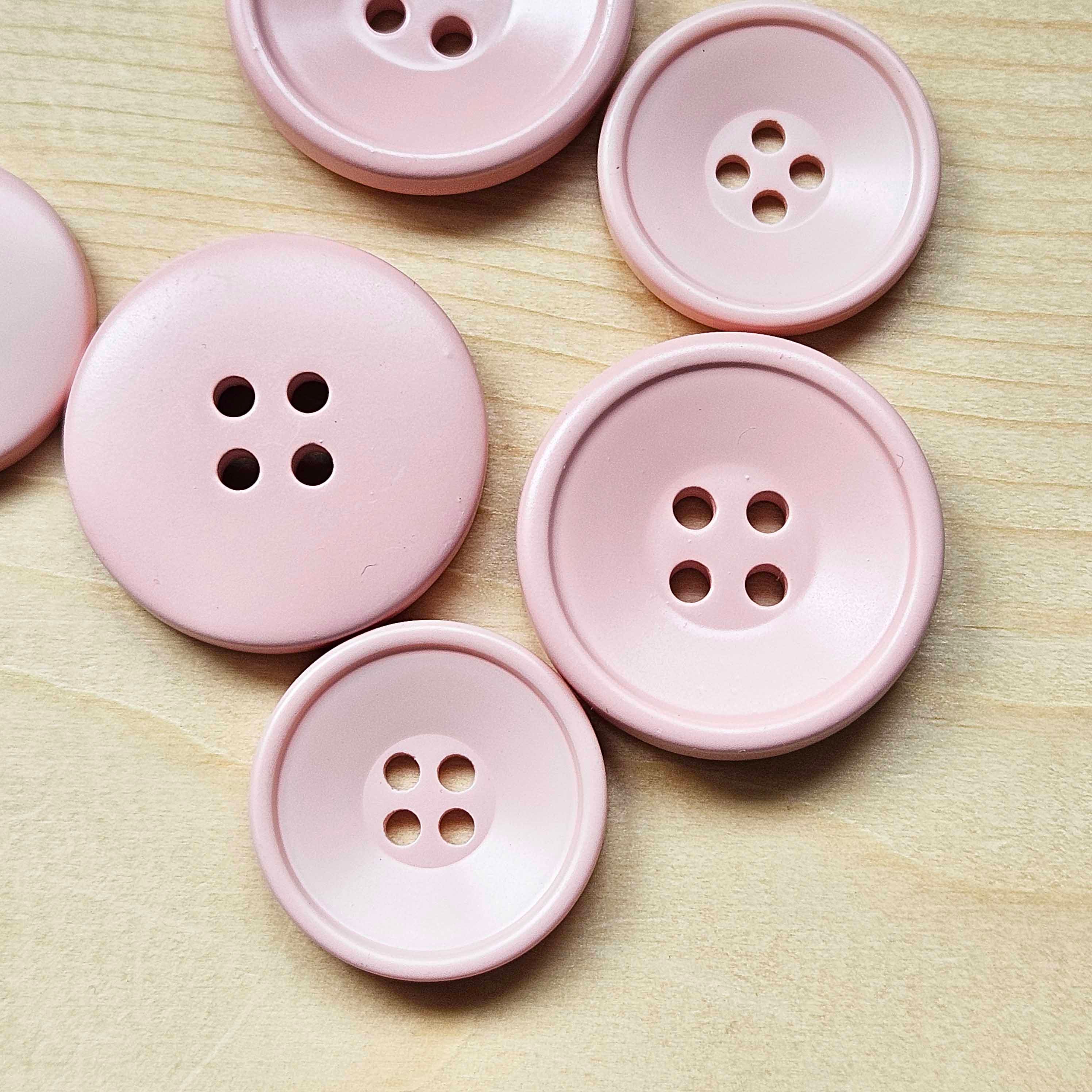 Korean Button PINK KOREAN RESIN / 21-30mm / Set of 4 Buttons / Korean Style Resin ...